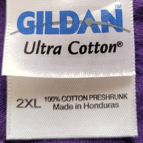 Gildan Purple Long Sleeve Graphic T Shirt W/Hey Diddle Diddle Ray Rice etc.  2XL - Picture 5 of 5